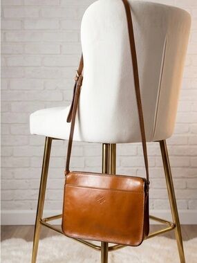 Patricia Nash Tan Leather Crossbody Bag